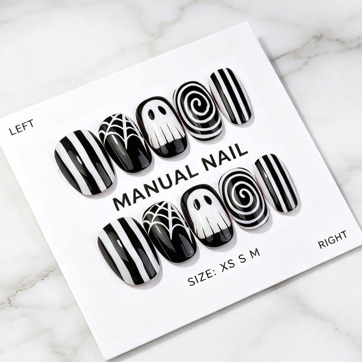 Halloween-Themed Manual Nail Art Set