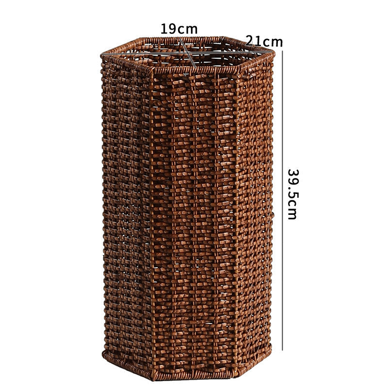 Hexagonal Decorative Wicker Storage Container Kalsten