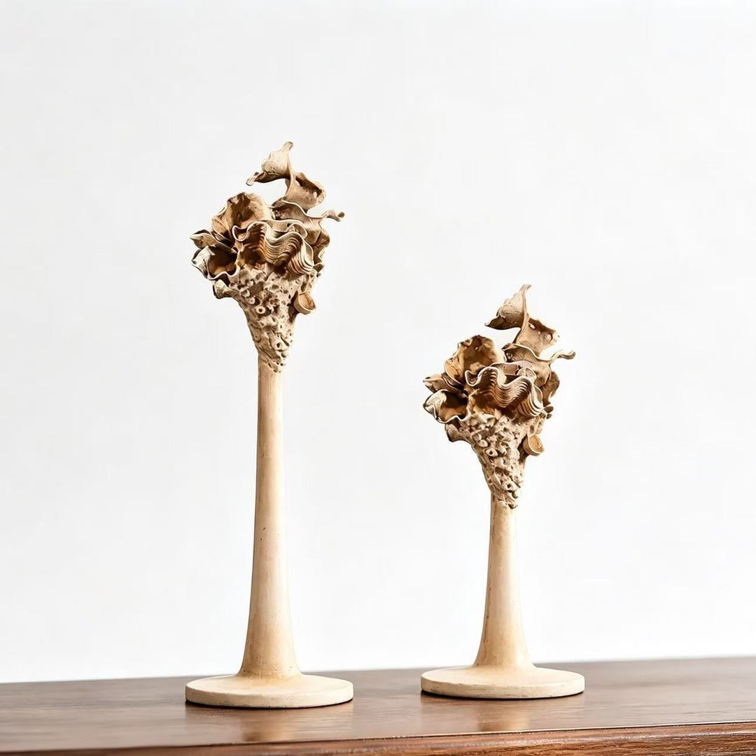 Decorative Shell-Inspired Candle Holder