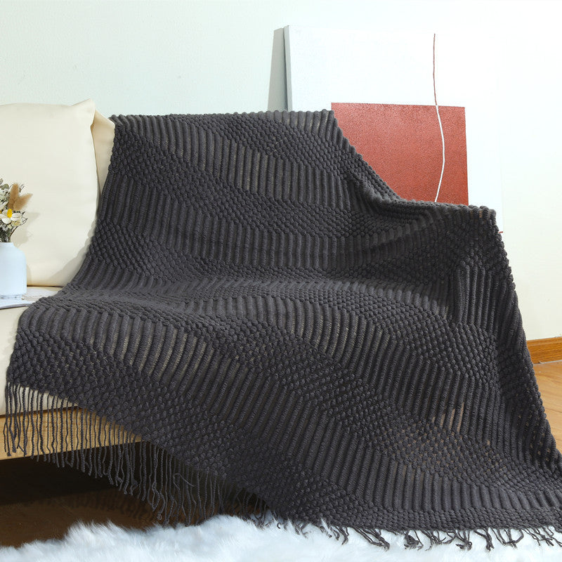 Cozy Textured Throw Blanket