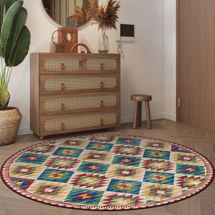 Vintage-Inspired Geometric Area Rug