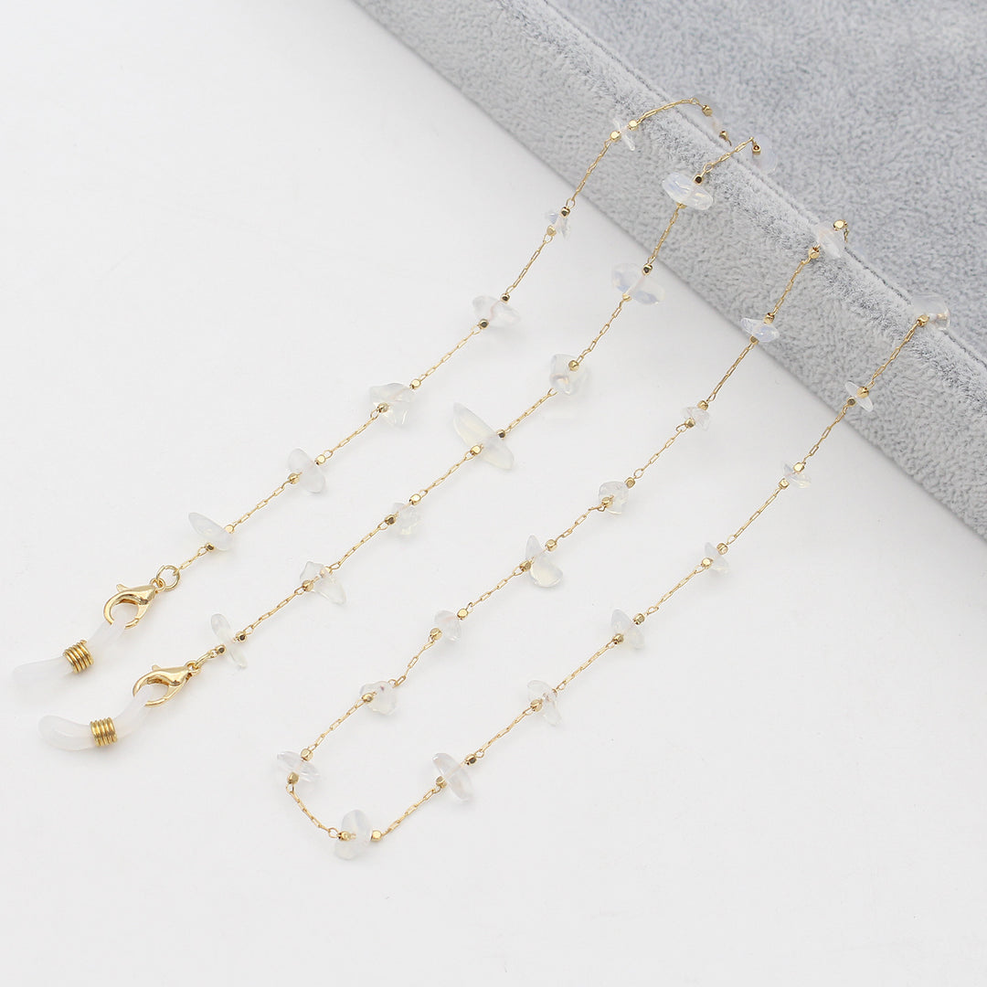 Elegant Crystal-Embellished Eyewear Chain Kalsten