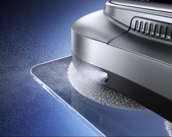 Ultrasonic Mist Automatic Window Cleaning Robot with Remote Control UPS Safety and Thin Profile Kalsten