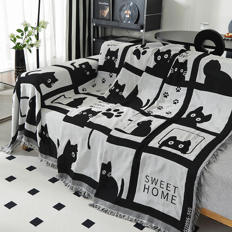Artistic Cotton Throw Blanket