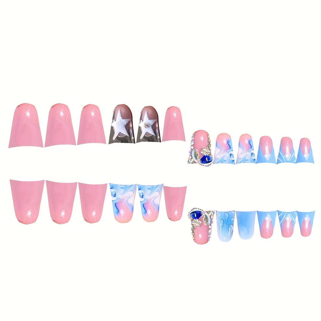 Artistic Water Droplet Press-On Nails Kalsten