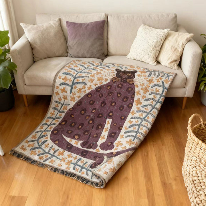 Artistic Animal Print Throw Blanket