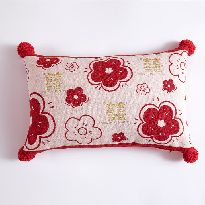 Decorative Floral Patterned Throw Pillow