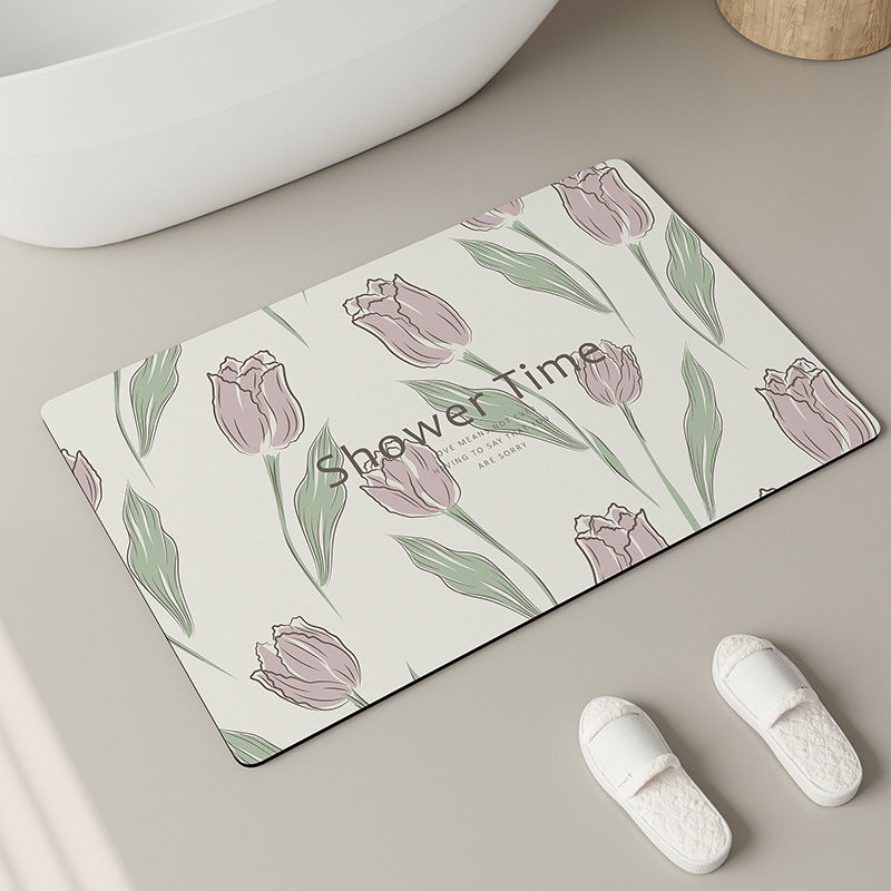 Floral Design Shower Mat Kalsten
