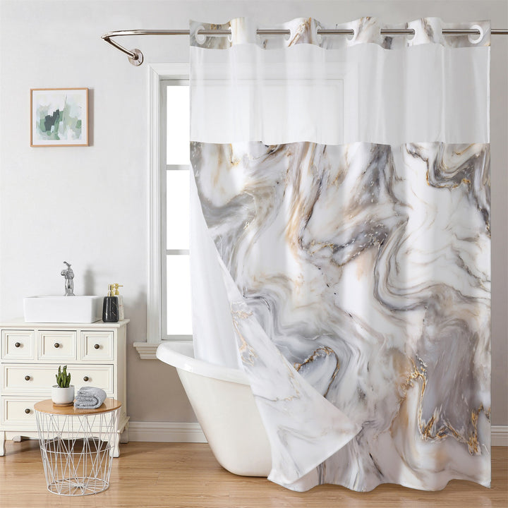 Luxury Marble Design Shower Curtain Kalsten