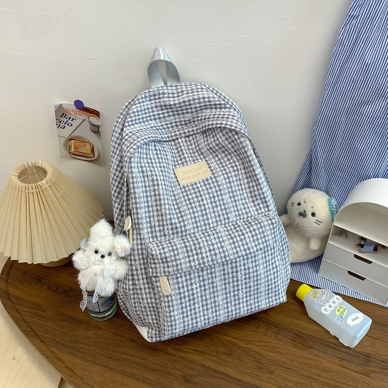 Stylish Checkered Backpack