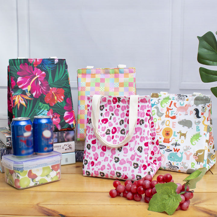 Insulated Butterfly Print Lunch Tote
