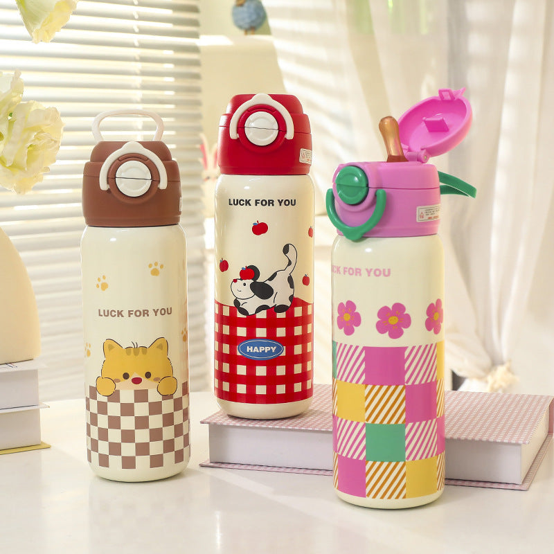 Women's insulated drinking bottle with child-friendly design and practical carrying handle Kalsten