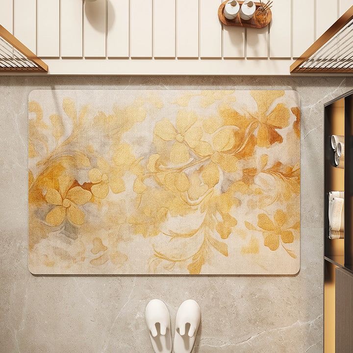 Floral Patterned Entryway Mat