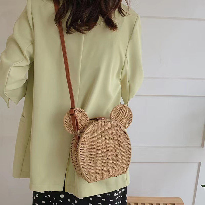 Women's Round Basket Shoulder Bag Kalsten