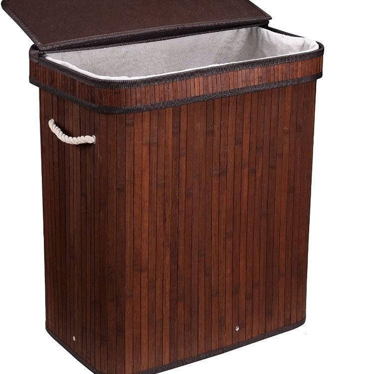 Elegant Laundry Basket Made of Natural Bamboo Kalsten