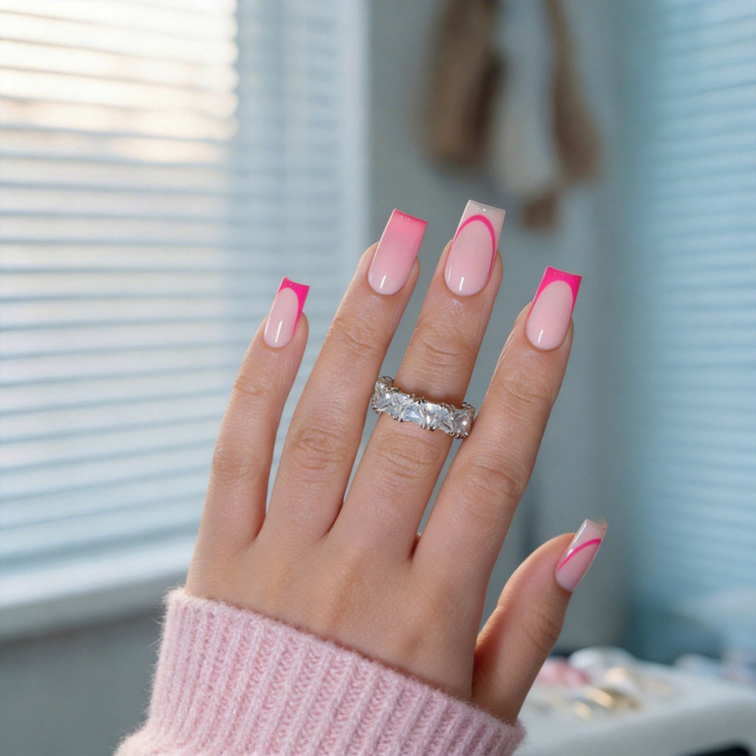 Trendy Gradient French Tip Press-On Nails Kalsten