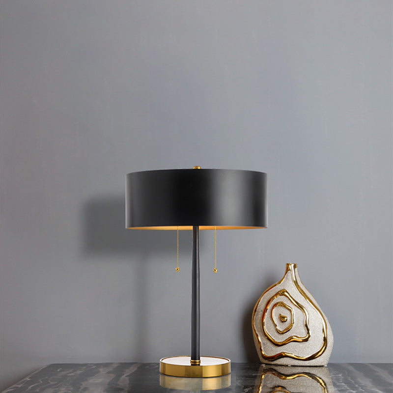 Modern Minimalist Table Lamp with Gold Accents