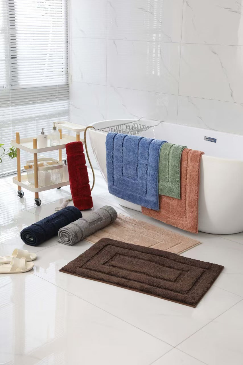 Plush Rectangular Bath Mat Kalsten