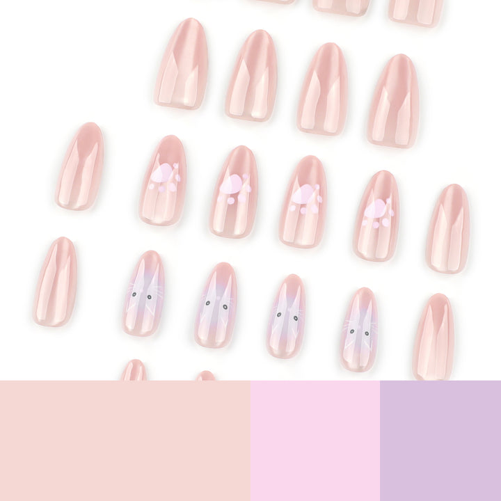 Artificial nail art with animal motifs Kalsten
