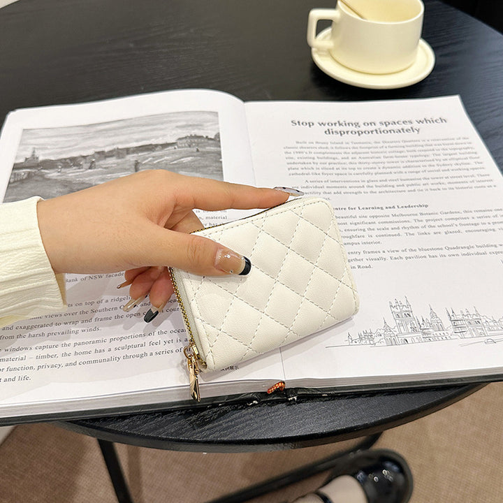 Quilted Zippered Compact Wallet