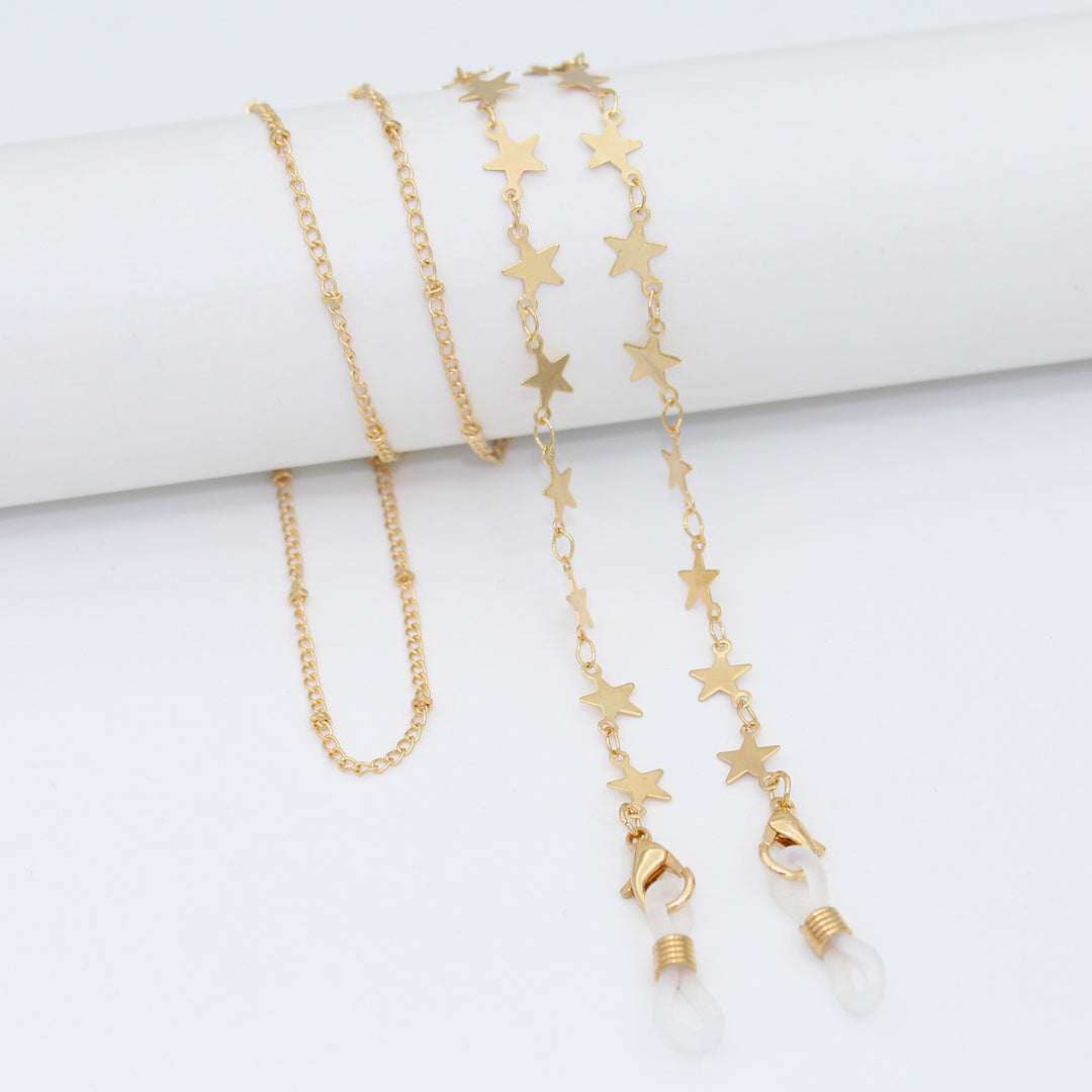 Luxe Crystal-Embellished Eyewear Chain Kalsten