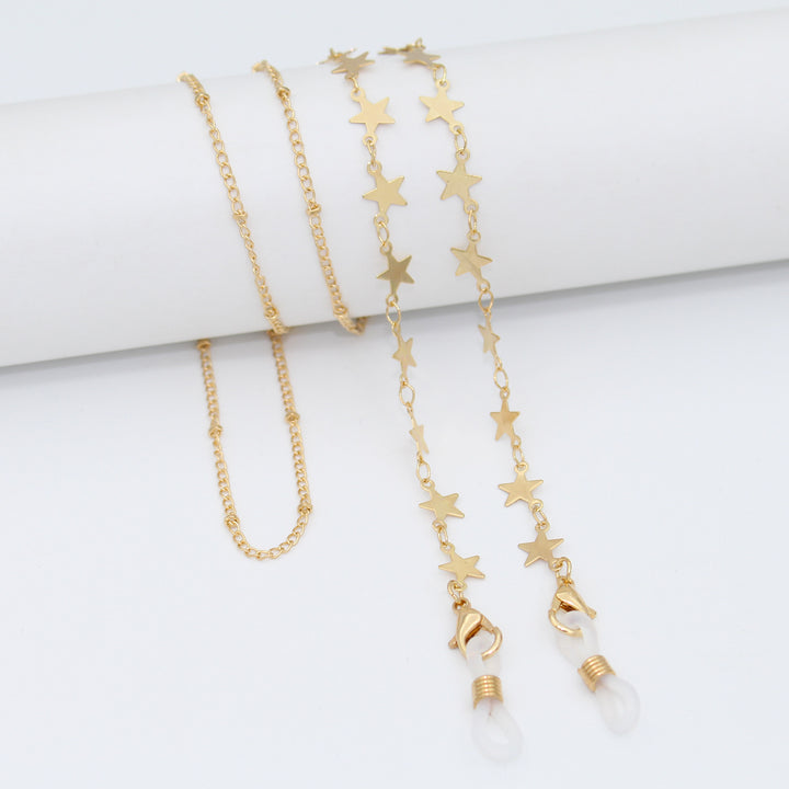 Luxe Crystal-Embellished Eyewear Chain Kalsten