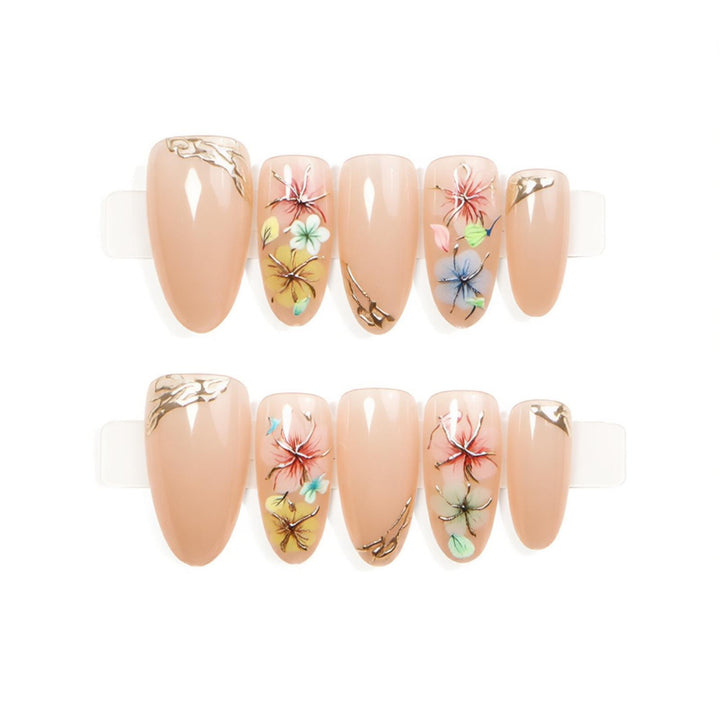 Floral-Inspired Press-On Nail Art Set Kalsten