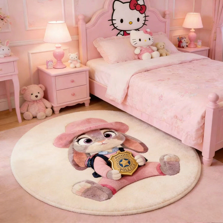 Playful Cartoon Character Area Rug