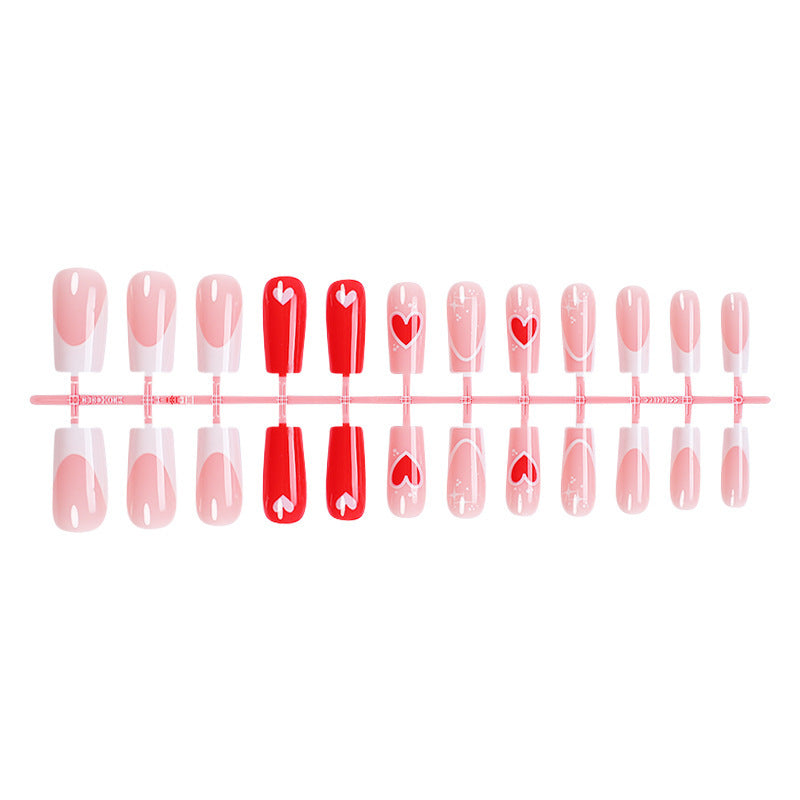 Heart-Themed Press-On Nails Kalsten