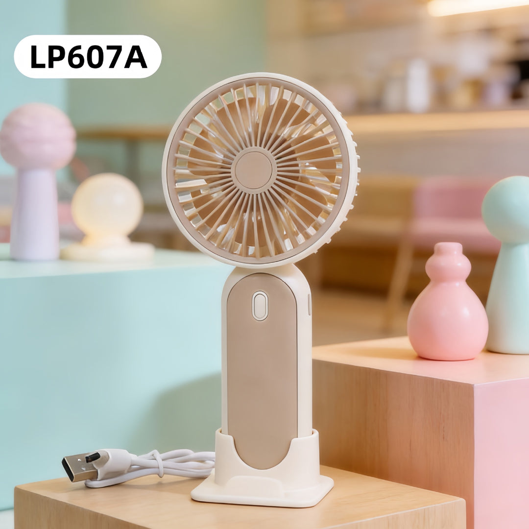Ladies portable mini fan with USB connection and ergonomic design Kalsten