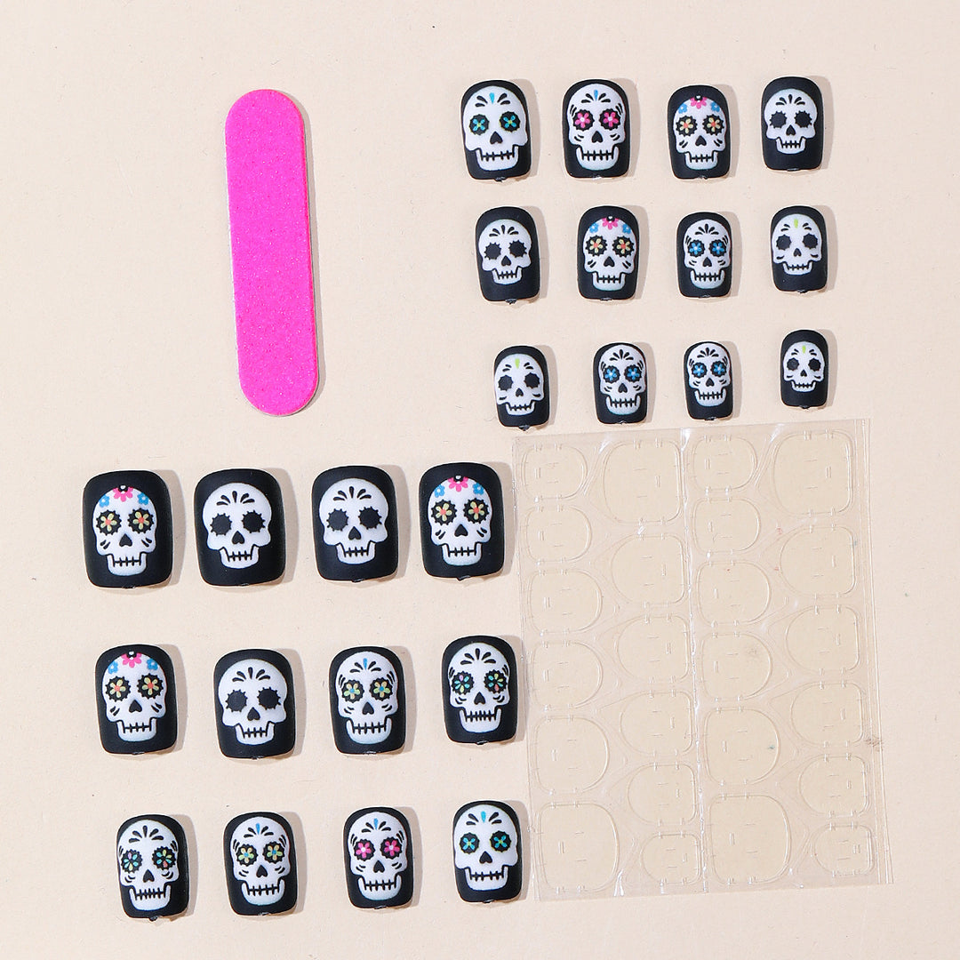 Artistic Skull Design Nail Art Kalsten