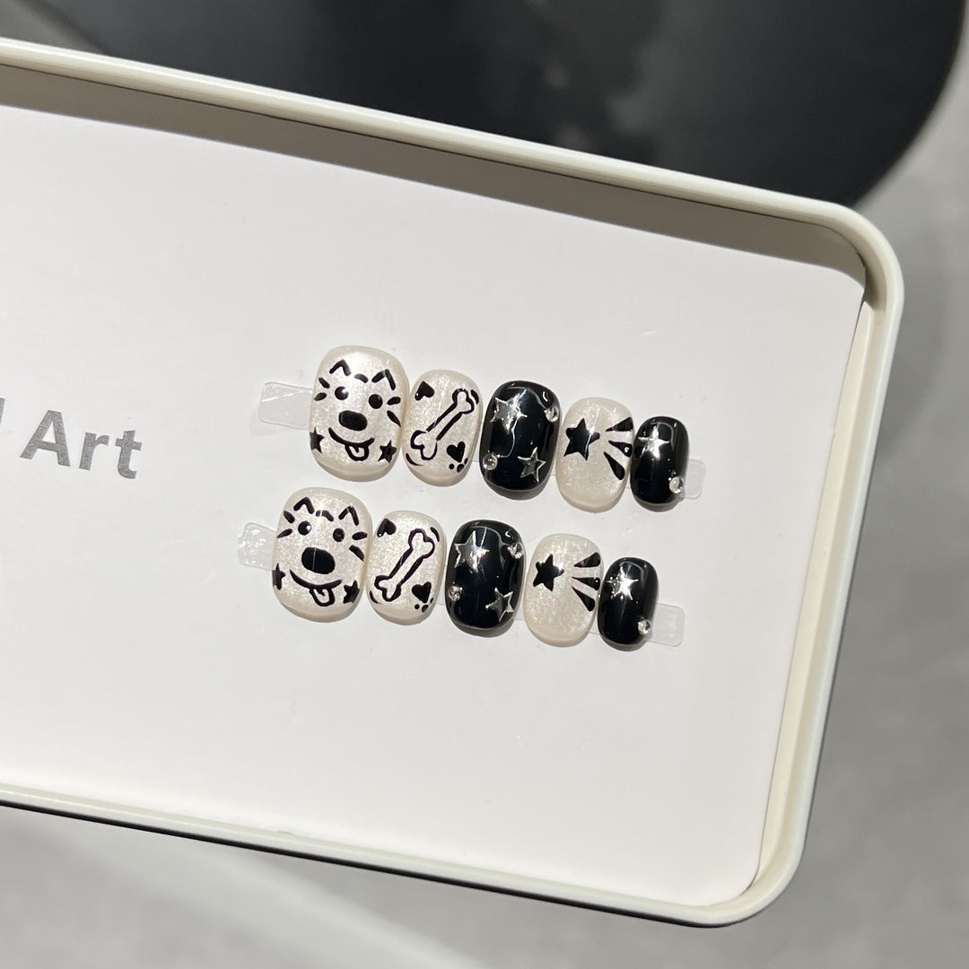 Playful Themed Press-On Nail Set Kalsten