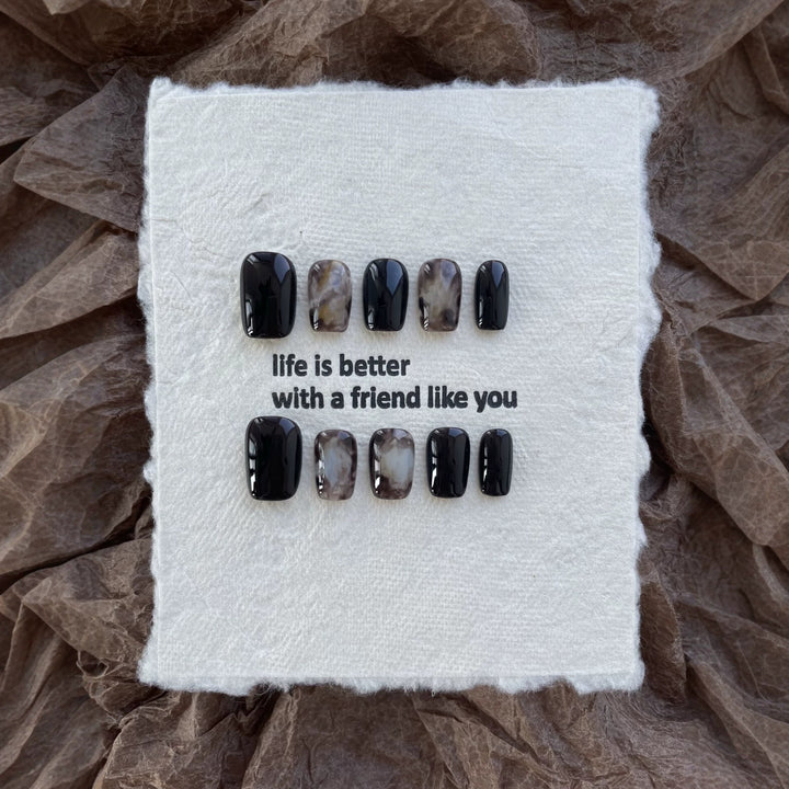 Abstract Marble Design Press-On Nails