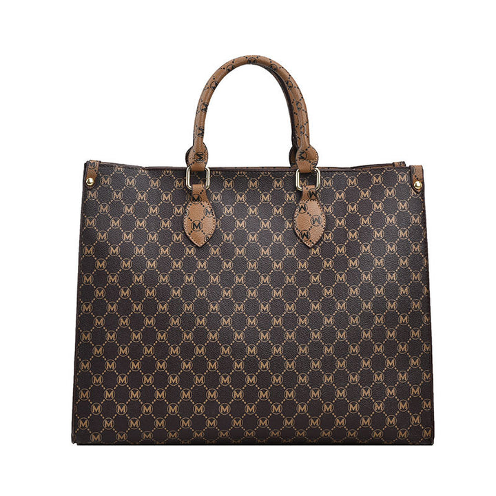 Luxe Logo-Printed Tote Handbag