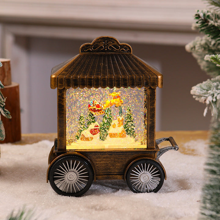 Decorative light lantern with snow globe Kalsten