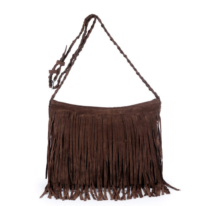 Stylish Fringe Suede Crossbody Bag Kalsten