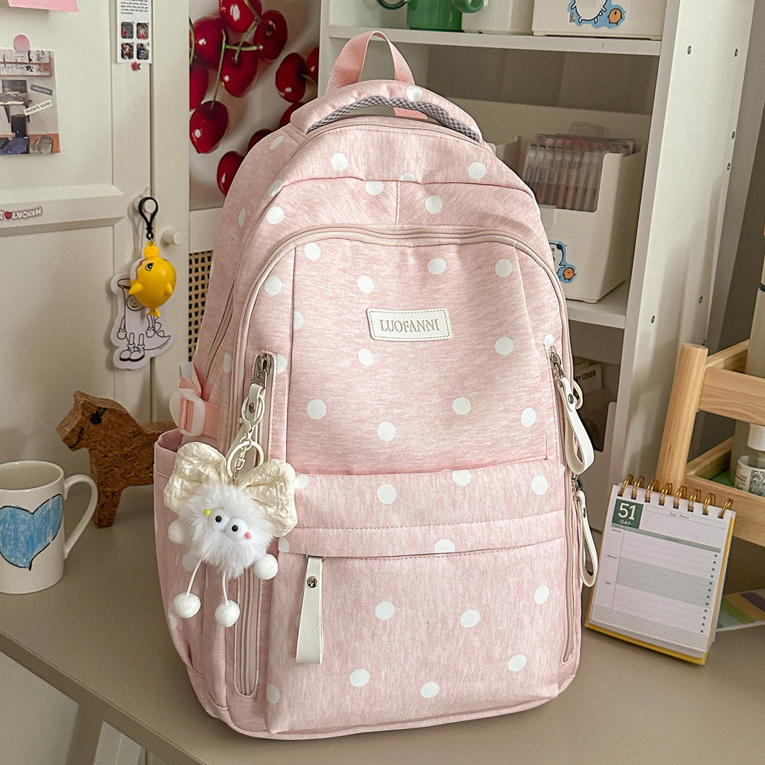 Stylish Polka Dot Patterned Backpack Kalsten