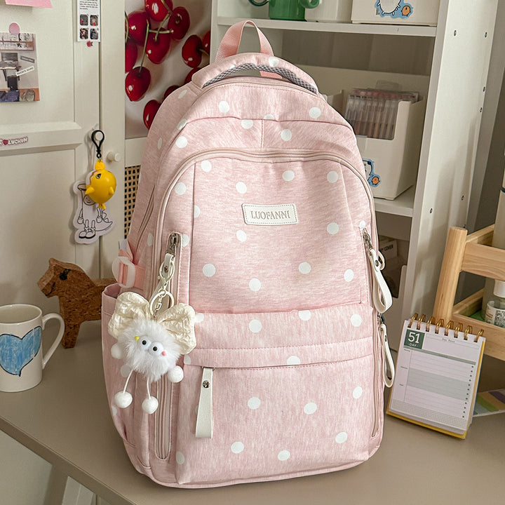 Stylish Polka Dot Patterned Backpack Kalsten
