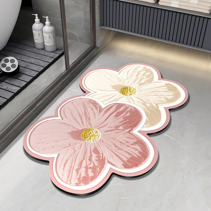 Floral Shaped Bath Mat Kalsten
