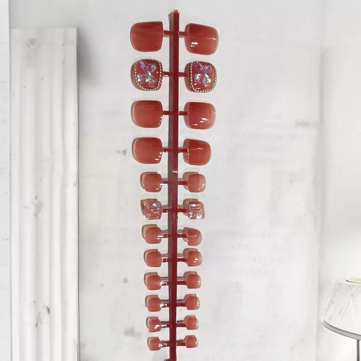 Decorative Diamond-Accent Press-On Nail Set Kalsten