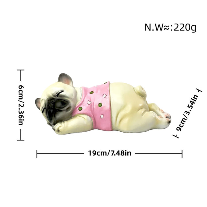 Decorative Sleeping Bulldog Figure Kalsten
