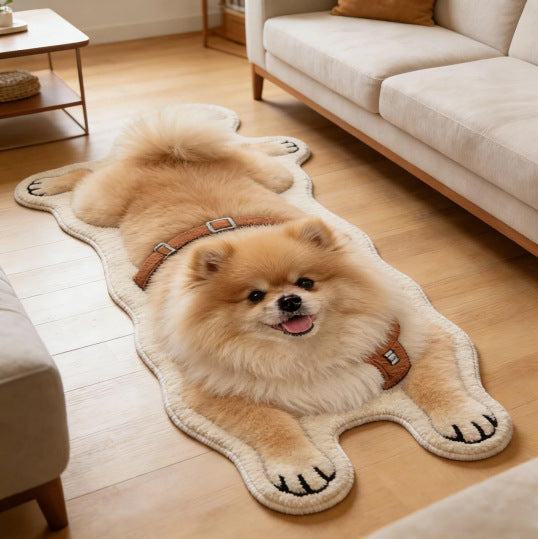Cute Dog Print Decorative Rug