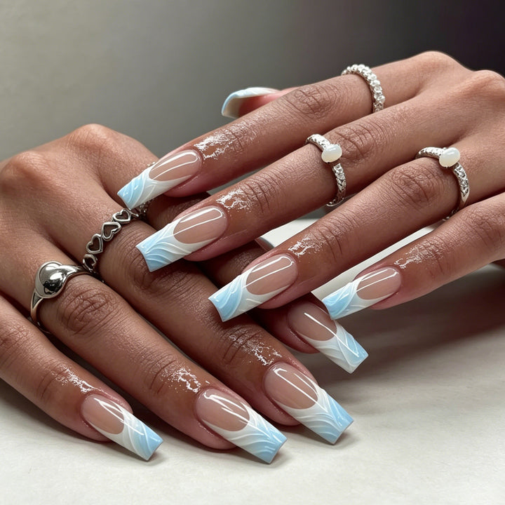 Artistic Water-Inspired Nail Enhancements Kalsten