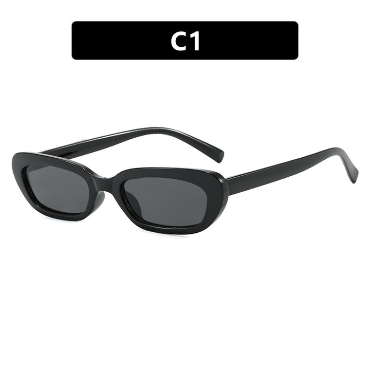 Women's trendy cat-eye sunglasses with transparent plastic frame and UV protection Kalsten