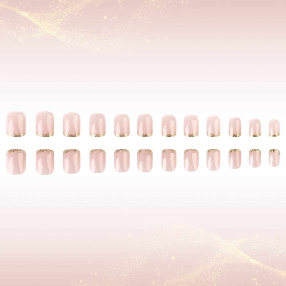 Premium Glossy French Tip Press-On Nails Kalsten