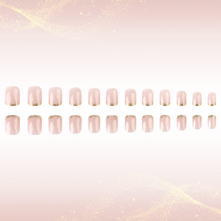Premium Glossy French Tip Press-On Nails Kalsten