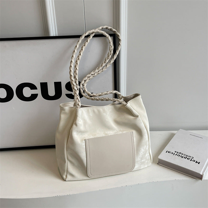 Fashionable Braided Handle Tote Bag Kalsten