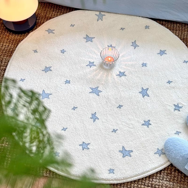 Cozy Star-Patterned Area Rug for Home Decor