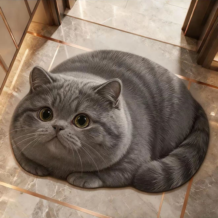 Cat-Themed Non-Slip Bathroom Rug