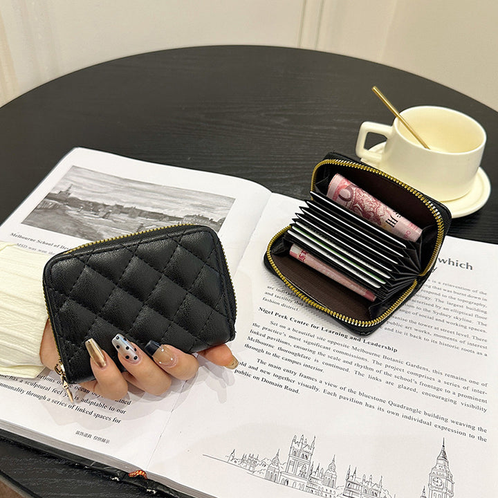 Quilted Zippered Compact Wallet